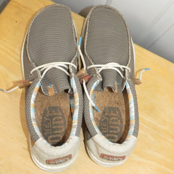 Hey Dude Men's Wally Stretch Knit Walnut Brown Shoes Men's Size 12 - Picture 6 of 7